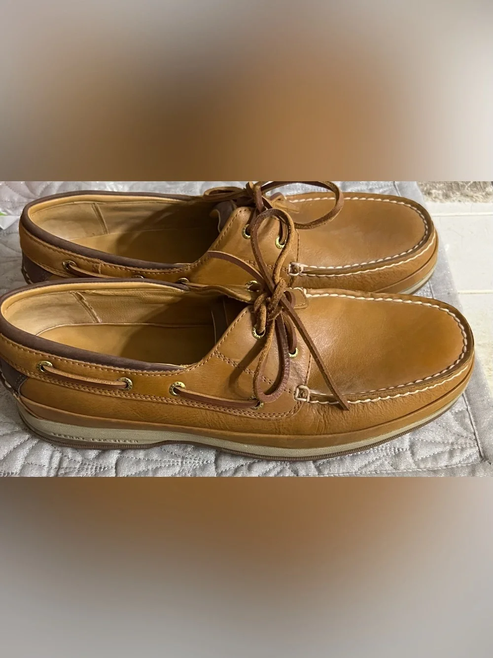Sperry Gold Cup ASV Boat Shoes Men’s Sz 12 Brown Leather STS19475 Worn Once